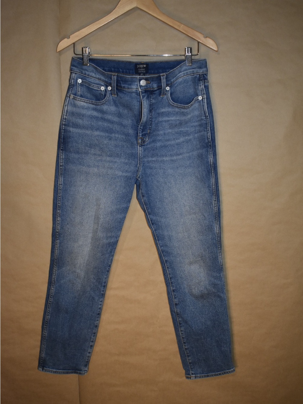 J. Crew Ankle Crop High-Rise Jeans - Medium Blue